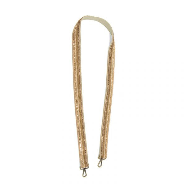 BEAD & SEQUIN GUITAR STRAP-NEUTRAL - Kingfisher Road - Online Boutique