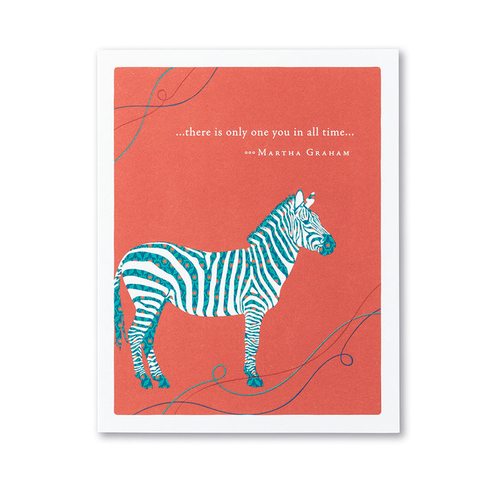 "...There is only one you in all time..." Birthday Card - Kingfisher Road - Online Boutique
