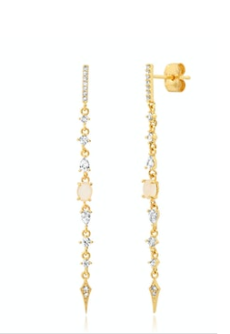 LINEAR DROP WITH WHITE CRYSTALS - Kingfisher Road - Online Boutique
