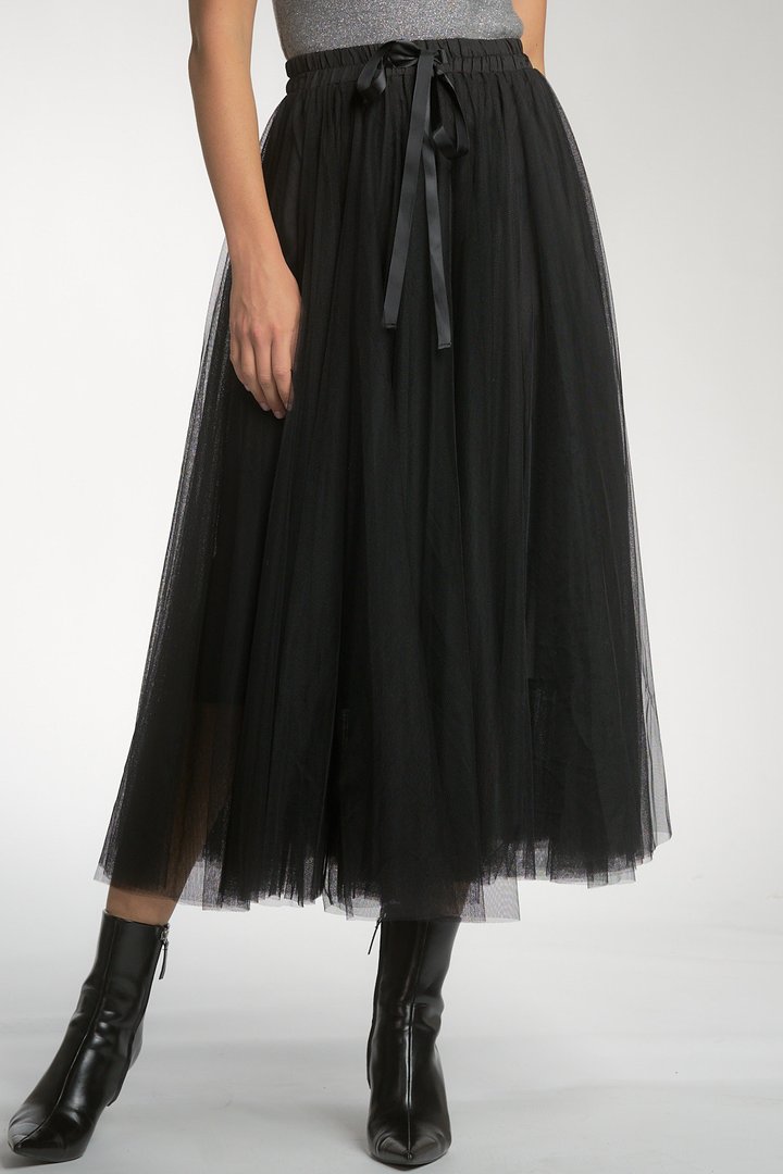 BLACK MIDI TULLE SKIRT - Kingfisher Road - Online Boutique