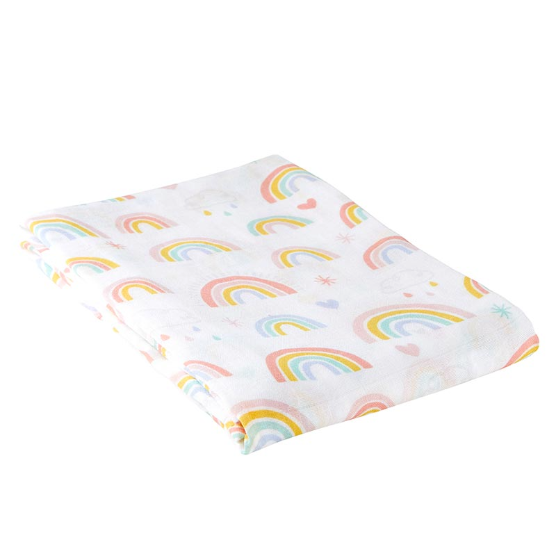 RAINBOW SWADDLE BLANKET - Kingfisher Road - Online Boutique