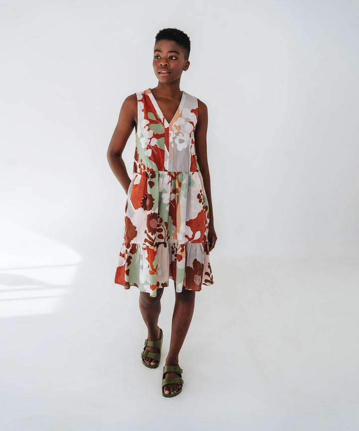 WILD FLORAL TIERED SUN DRESS - Kingfisher Road - Online Boutique