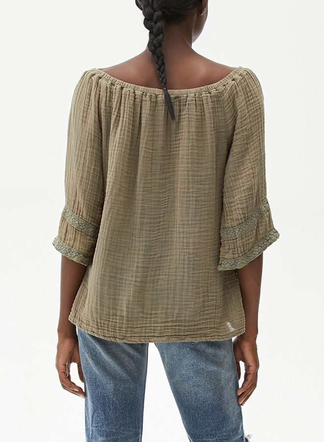 ILYSE CONVERTIBLE TOP - OLIVE