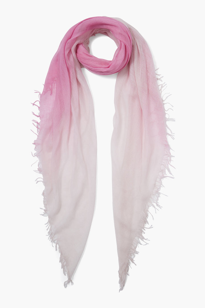 DIP DYE SCARF WITH FRINGE - FUSHCIA PINK - Kingfisher Road - Online Boutique