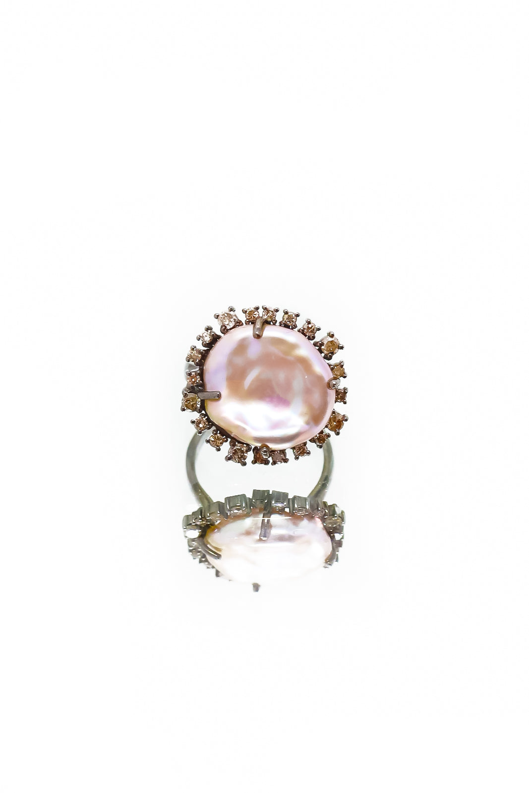 .30ct DIA. &  FRESH WATER PEARL RING - Kingfisher Road - Online Boutique