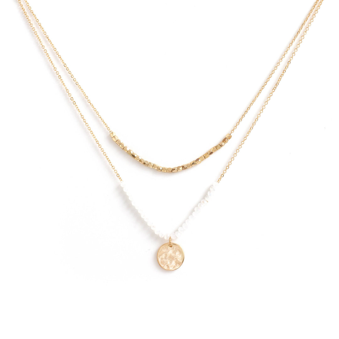 SIMPLE ACCENTS DOUBLE LAYER NECKLACE - Kingfisher Road - Online Boutique