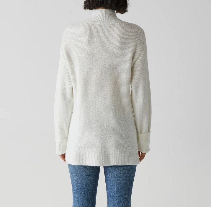 ZION MOCK NECK PULLOVER-CHALK - Kingfisher Road - Online Boutique