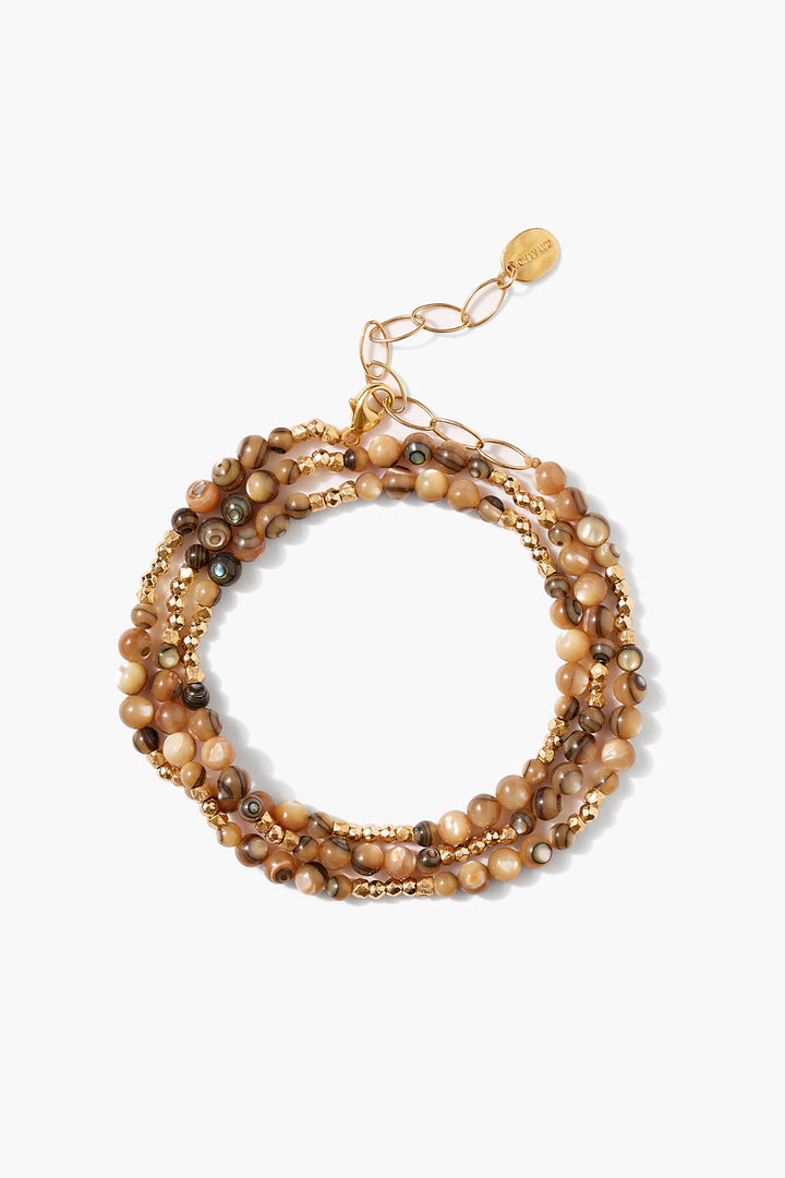 ABALONE 3 LAYERS NAKED WRAP BRACELET - Kingfisher Road - Online Boutique