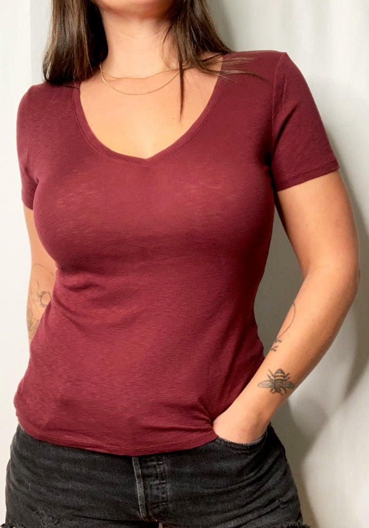 NIA V-NECK TEE - Kingfisher Road - Online Boutique
