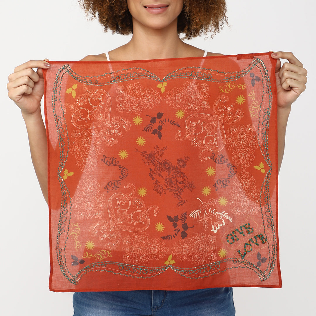 GIVE LOVE BANDANA - BRICK RED - Kingfisher Road - Online Boutique