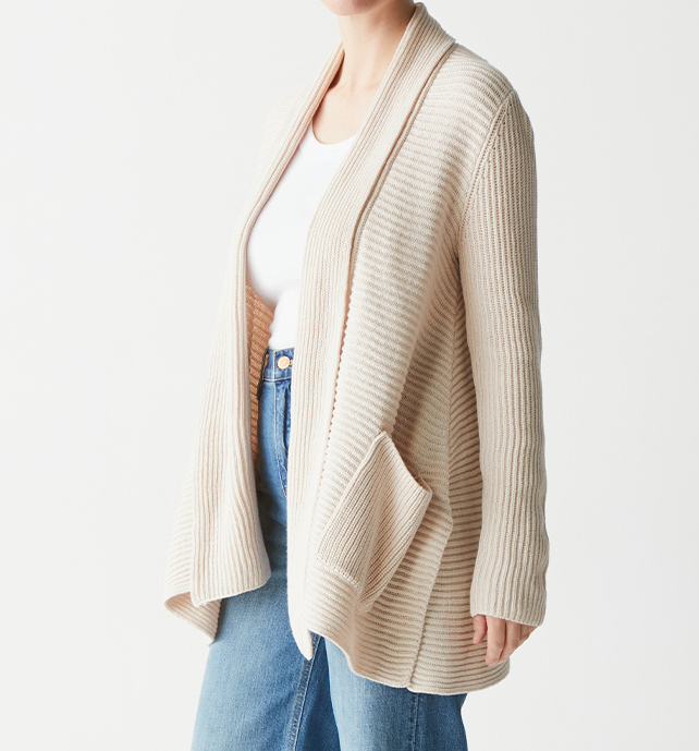 VONN OPEN CARDIGAN-CEMENT - Kingfisher Road - Online Boutique