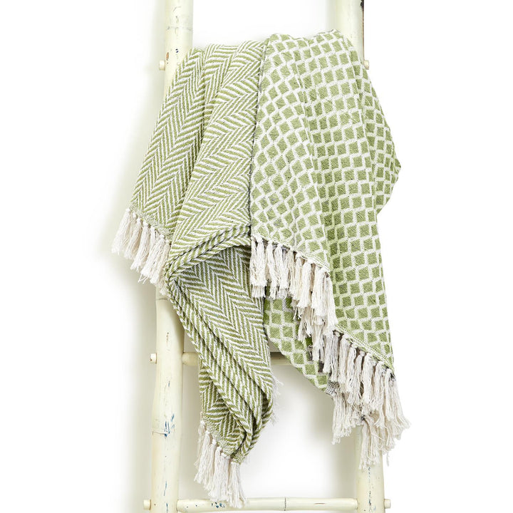 COUNTRYSIDE FRINGED THROW - Kingfisher Road - Online Boutique