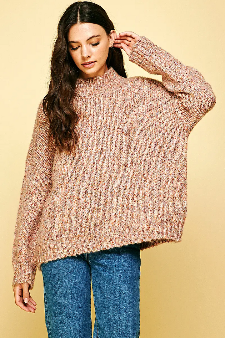 RAINBOW MOCK NECK SEWEATER - Kingfisher Road - Online Boutique