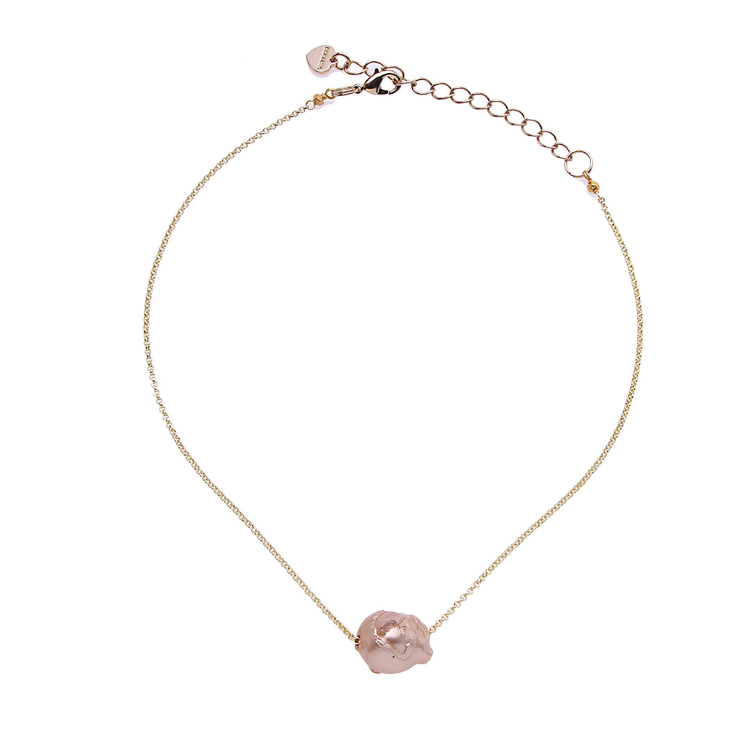 PINK PEARL SOLITAIRE NECKLACE - Kingfisher Road - Online Boutique