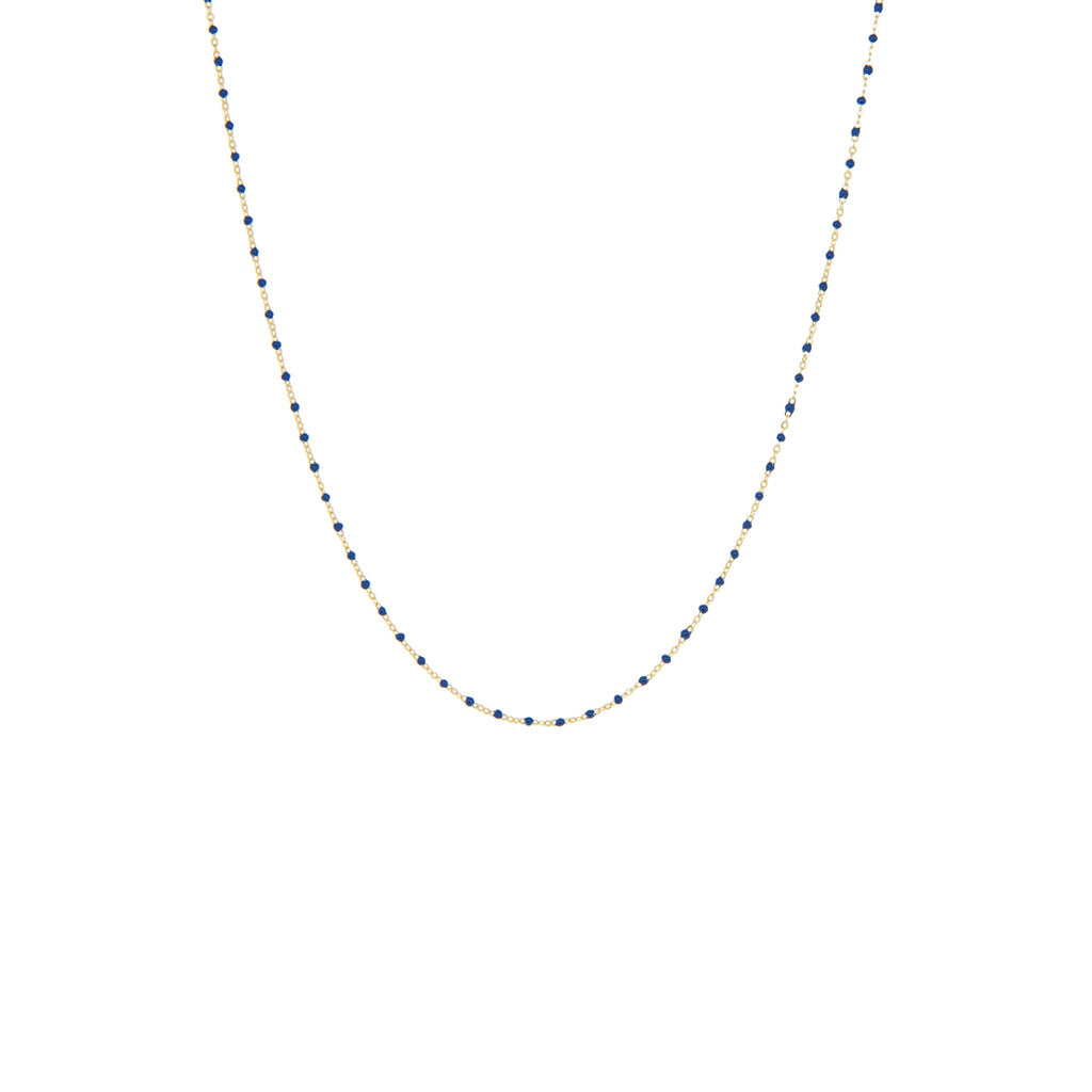 DELICATE BEADED NECKLACE- LAPIS - Kingfisher Road - Online Boutique
