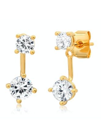 CZ SOLITAIRE EARRING JACKETS - Kingfisher Road - Online Boutique