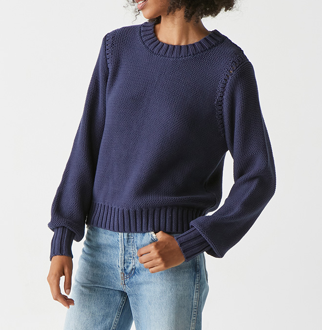 CASEY CREW NECK SWEATER-NOCTURNAL - Kingfisher Road - Online Boutique