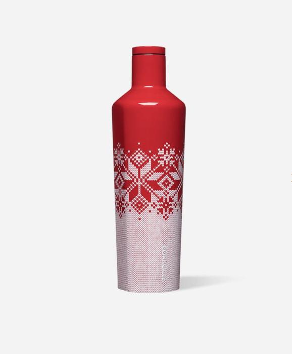 25oz CANTEEN-FAIRISLE RED - Kingfisher Road - Online Boutique
