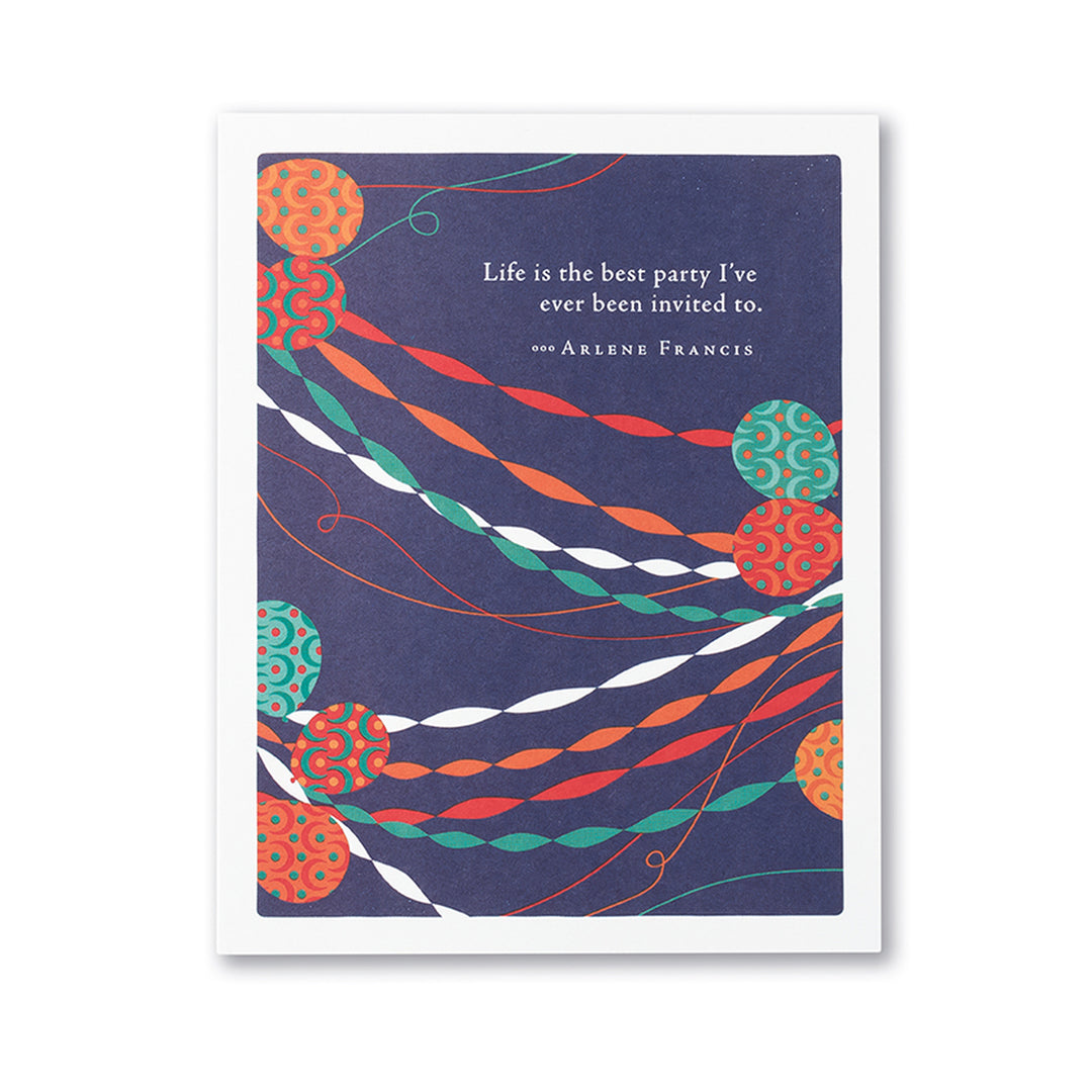 "Life Is The Best Party" Birthday Card - Kingfisher Road - Online Boutique