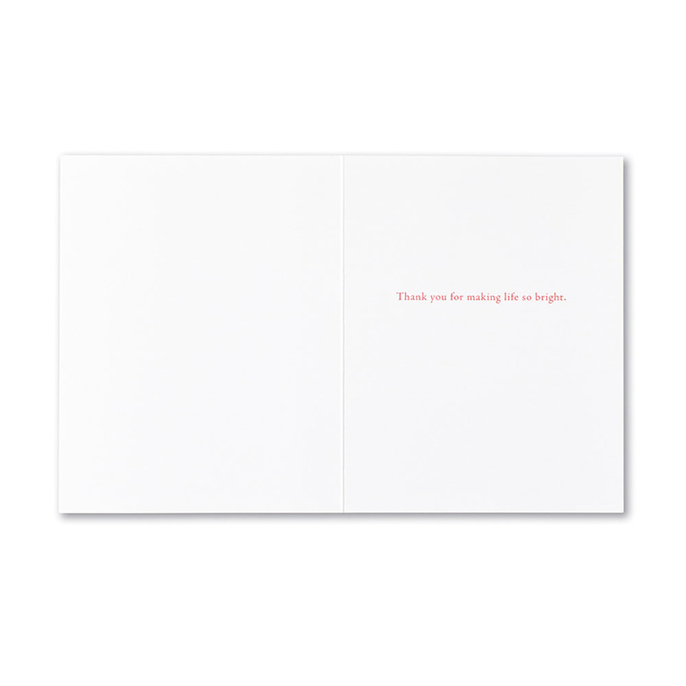 "Our Brightest Blazes..." Thank You Card - Kingfisher Road - Online Boutique