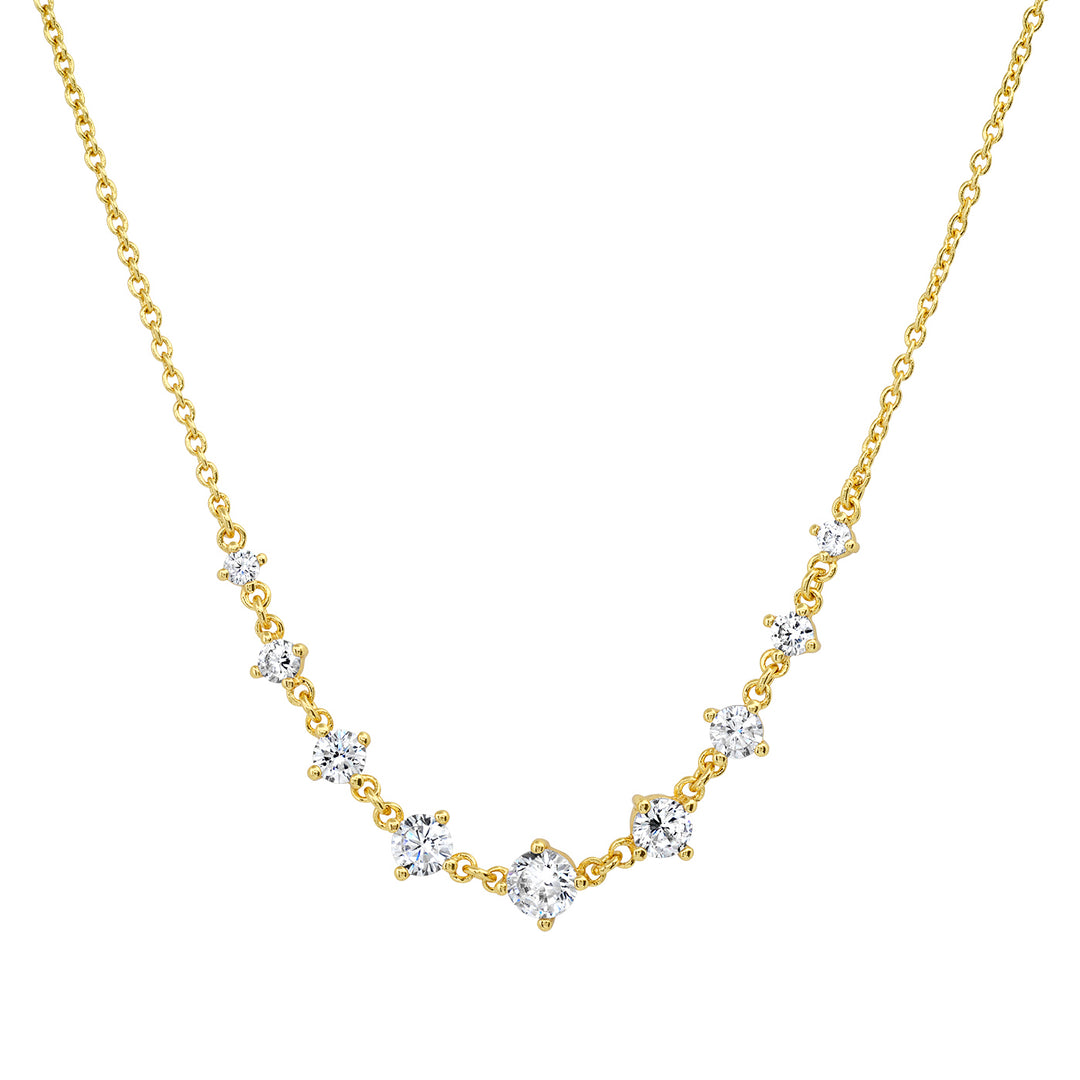 GRADUATED CZ STATION NECKLACE - Kingfisher Road - Online Boutique