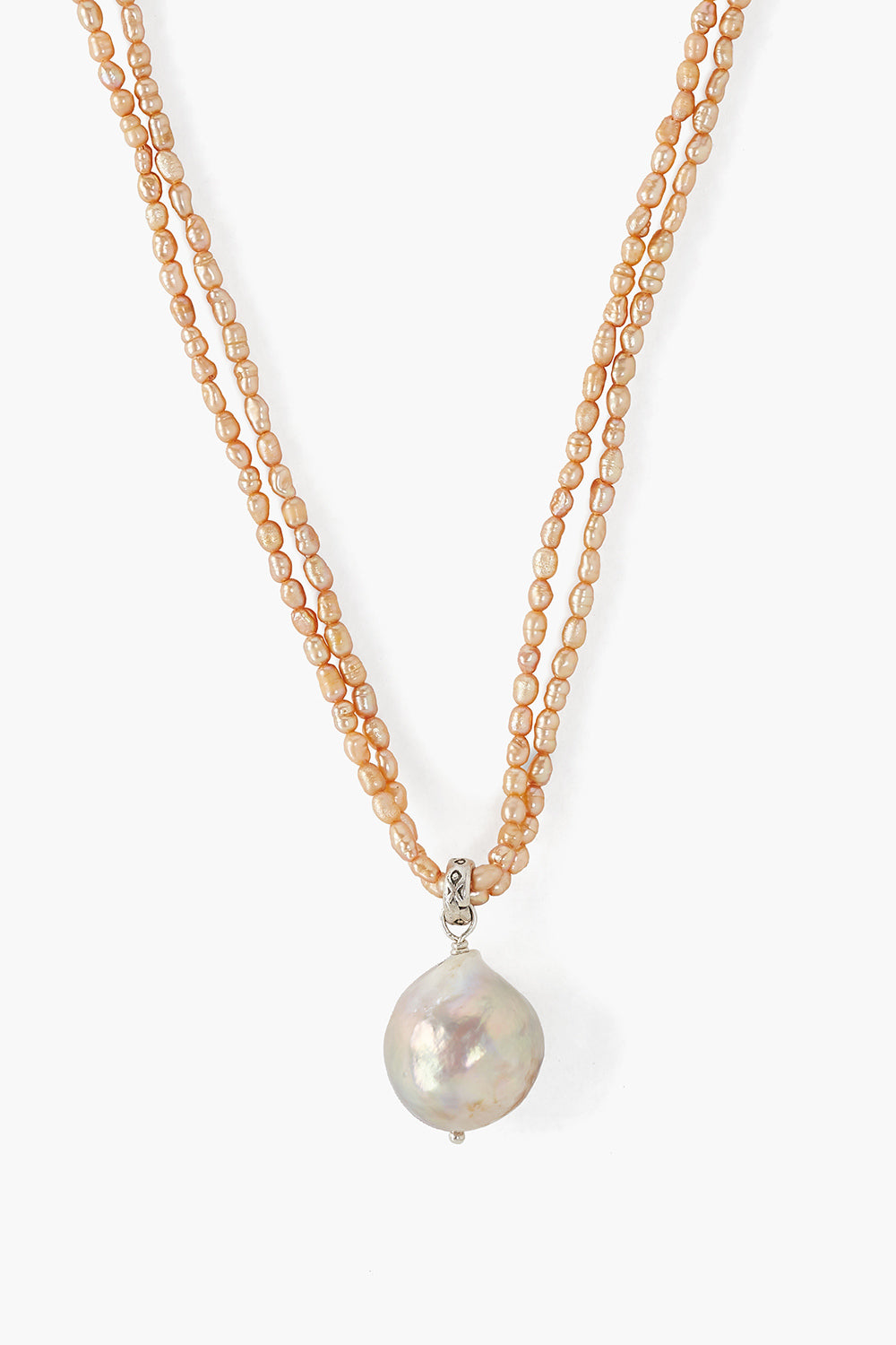 2 LAYER ADJUSTABLE PEARL CHARM NECKLACE - Kingfisher Road - Online Boutique