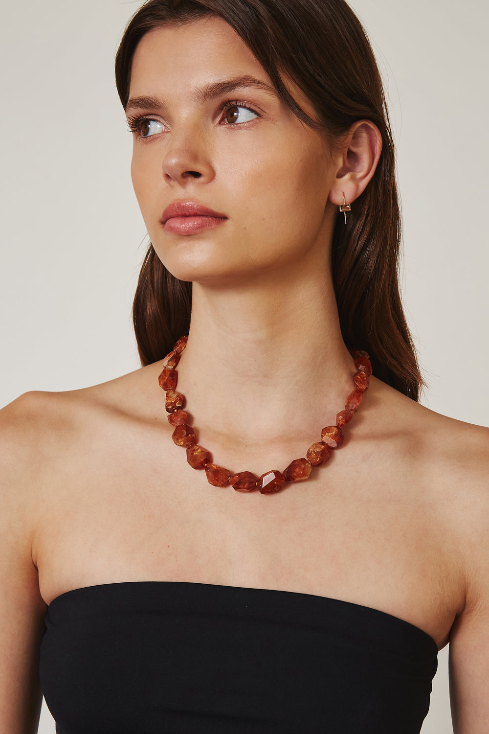 MUSCOVITE MIX STONES GRADUATED NECKLACE - Kingfisher Road - Online Boutique