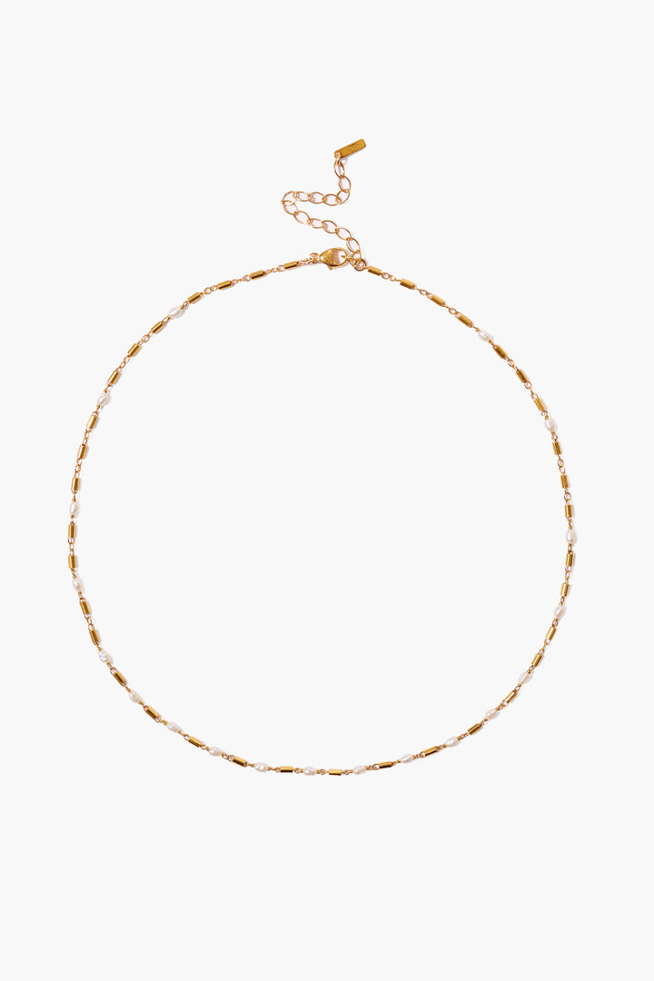 WHITE PEARL FRESHWATER RICE PEARL NECKLACE - Kingfisher Road - Online Boutique