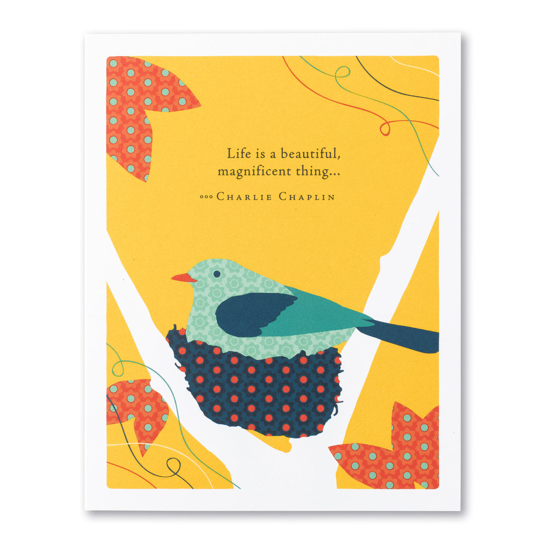 "Life Is A Beautiful Thing" Baby Shower Card - Kingfisher Road - Online Boutique