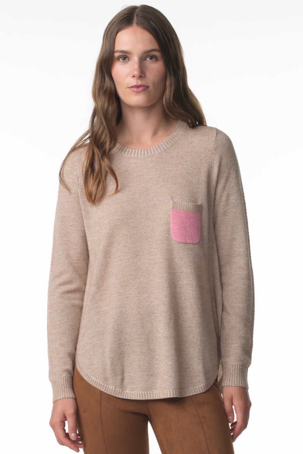 POCKET SWEATER - CAPPUCCINO - Kingfisher Road - Online Boutique