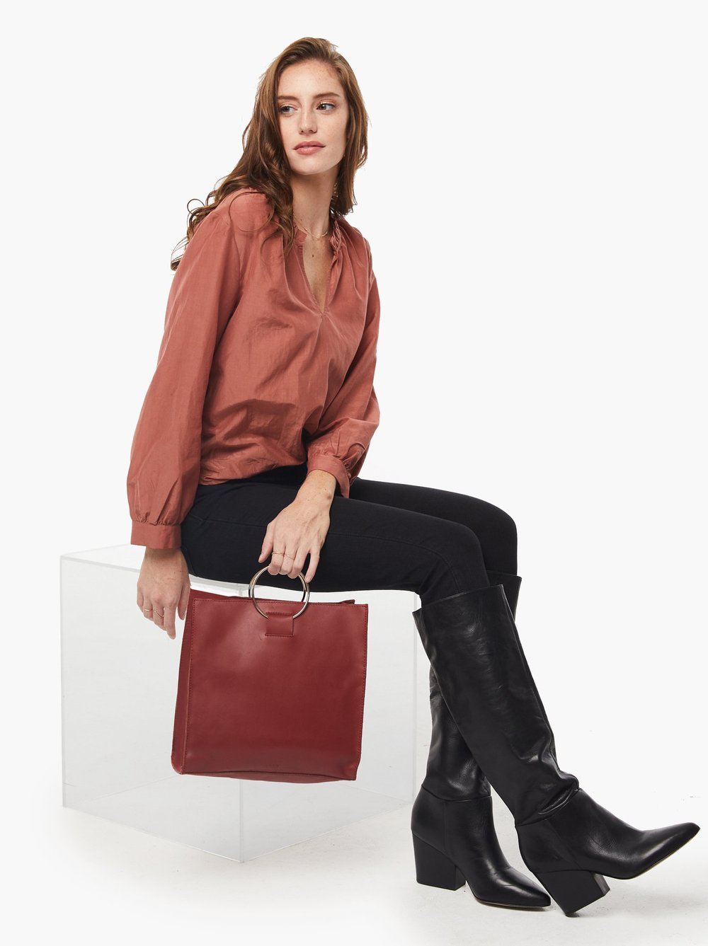 Fozi Tote - Brick Red - Kingfisher Road - Online Boutique