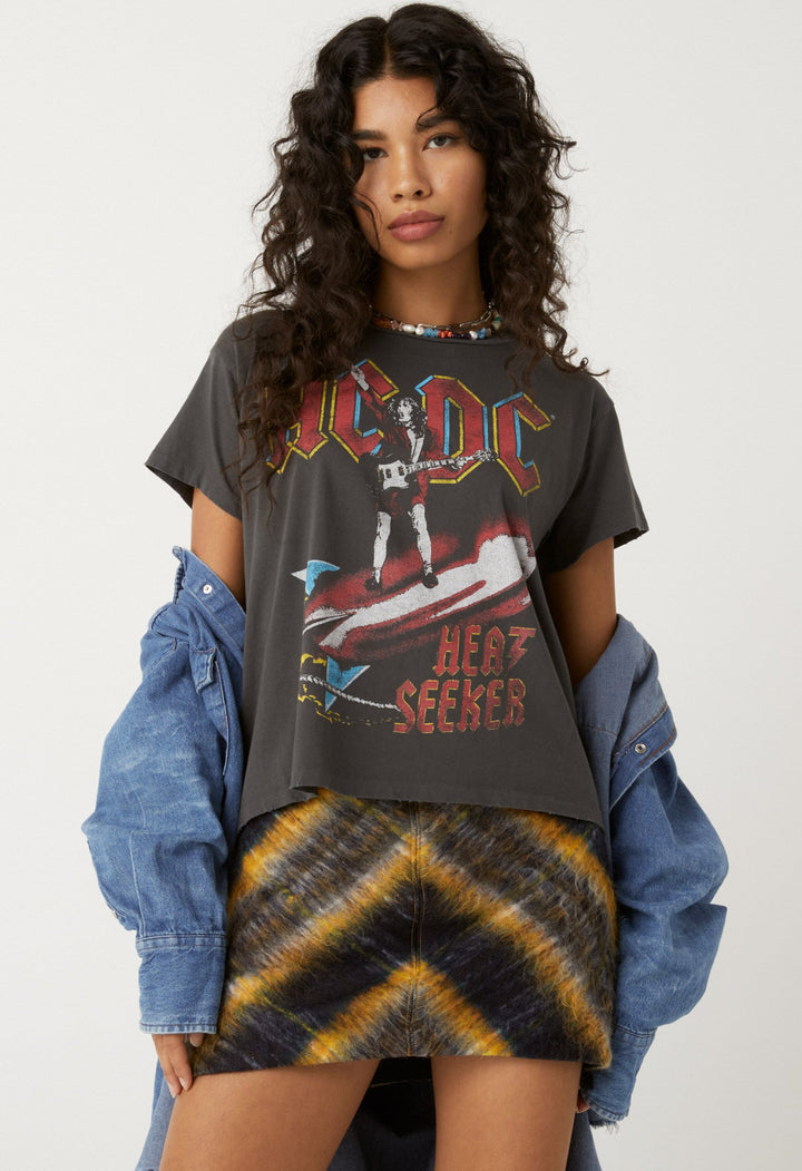 AC/DC HEAT SEEKER GIRLFRIEND TEE - Kingfisher Road - Online Boutique
