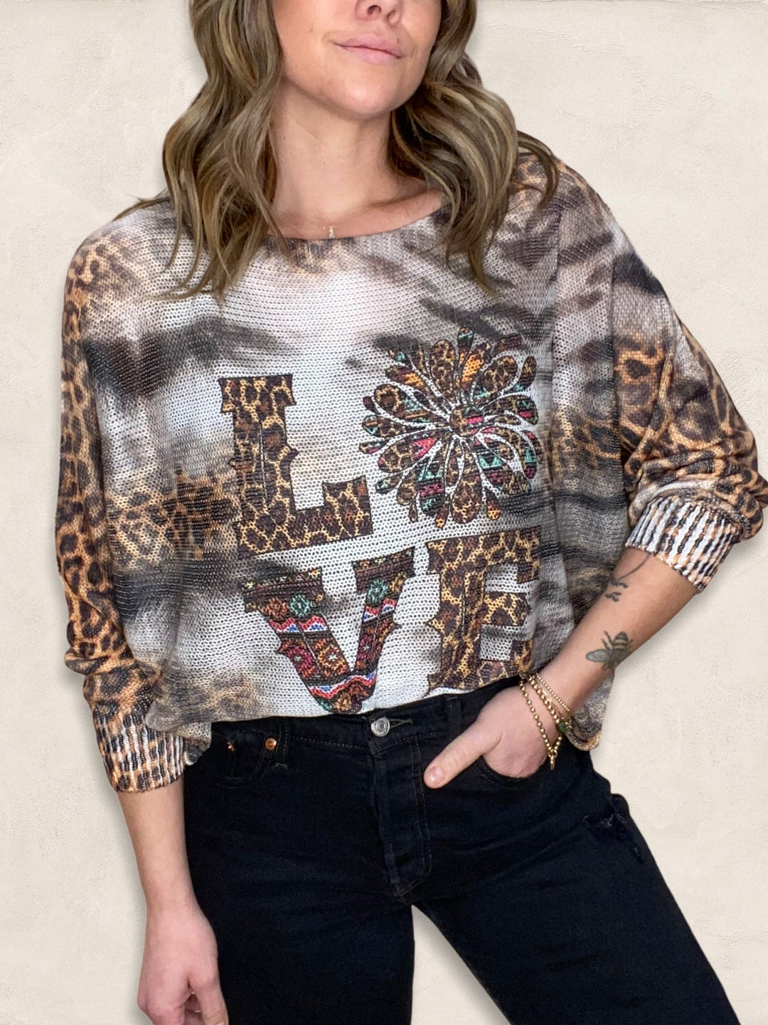 LOVE FLOWER KNIT SWEATER - Kingfisher Road - Online Boutique