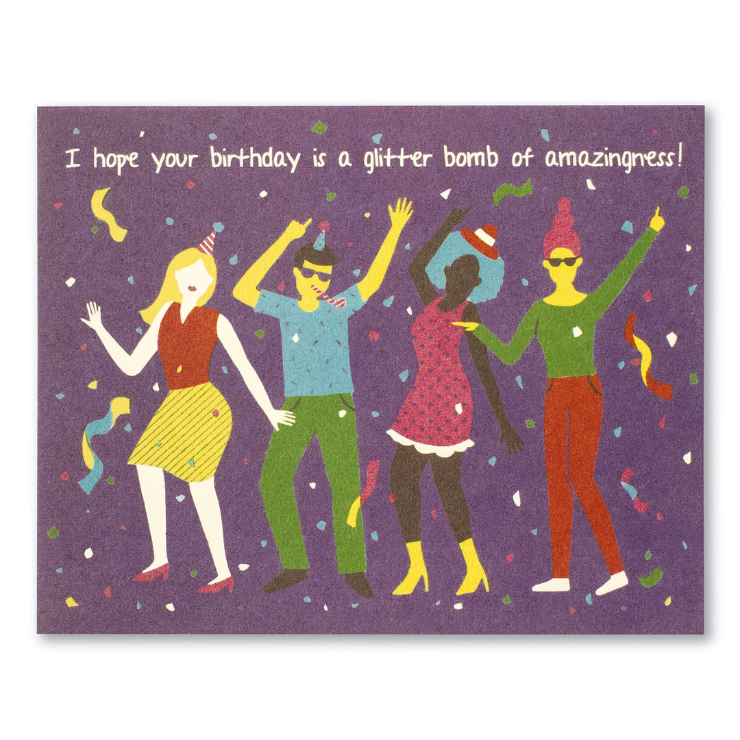"Birthday Glitter Bomb" Birthday Card - Kingfisher Road - Online Boutique