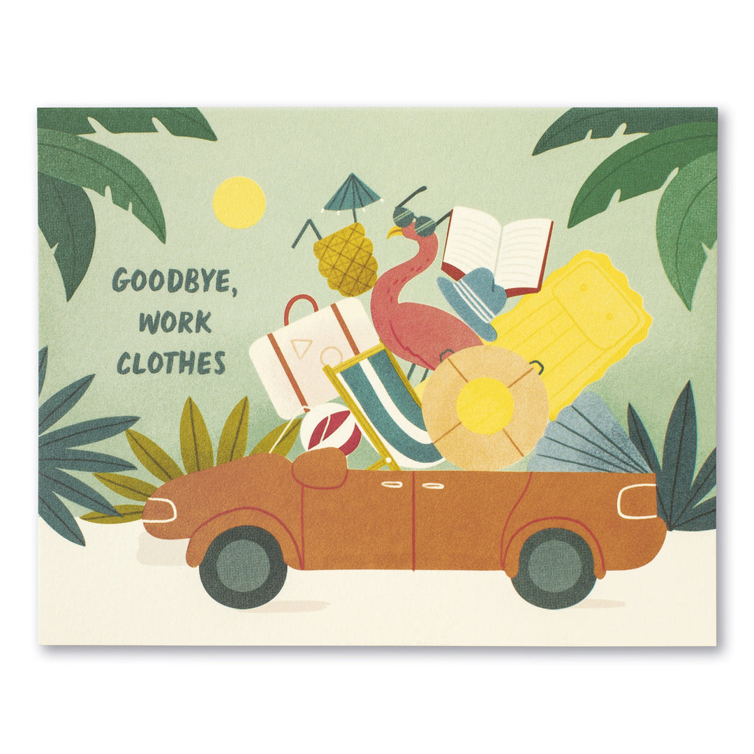 "Goodbye Work Clothes" Retirement Card - Kingfisher Road - Online Boutique