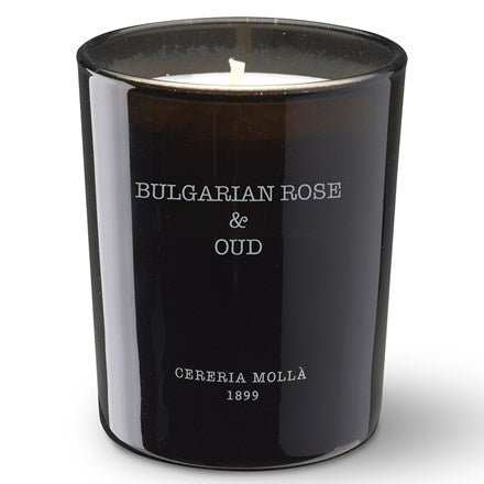2.6oz BULGARIAN ROSE & OUD BLACK CANDLE - Kingfisher Road - Online Boutique
