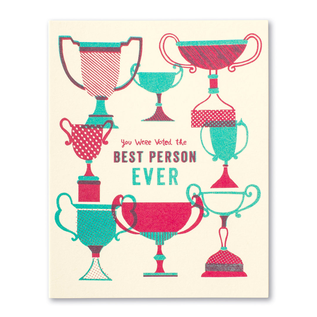 "Voted Best Person" Thank You Card - Kingfisher Road - Online Boutique