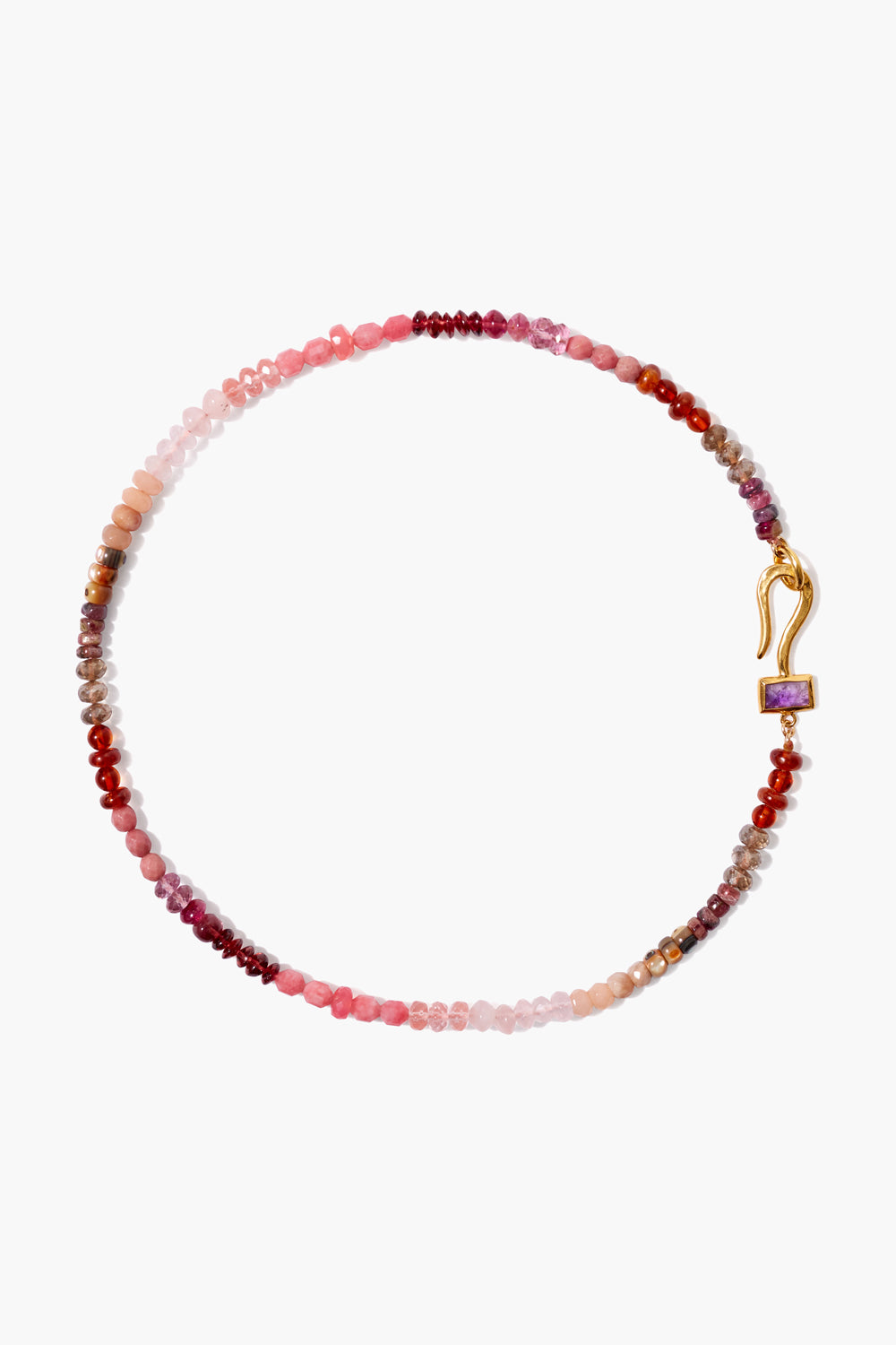 PINK MIX CRYSTAL GOLD NECKLACE - Kingfisher Road - Online Boutique