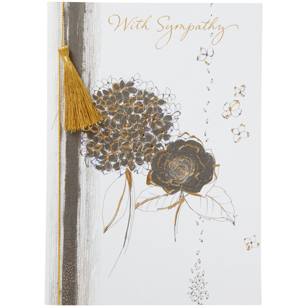 BLACK AND GOLD FLOWERS SYMPATHY - Kingfisher Road - Online Boutique
