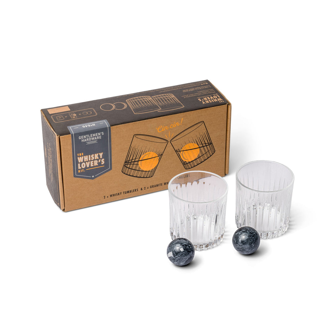 COCKTAIL TUMBLER AND WHISKEY STONES SET - Kingfisher Road - Online Boutique
