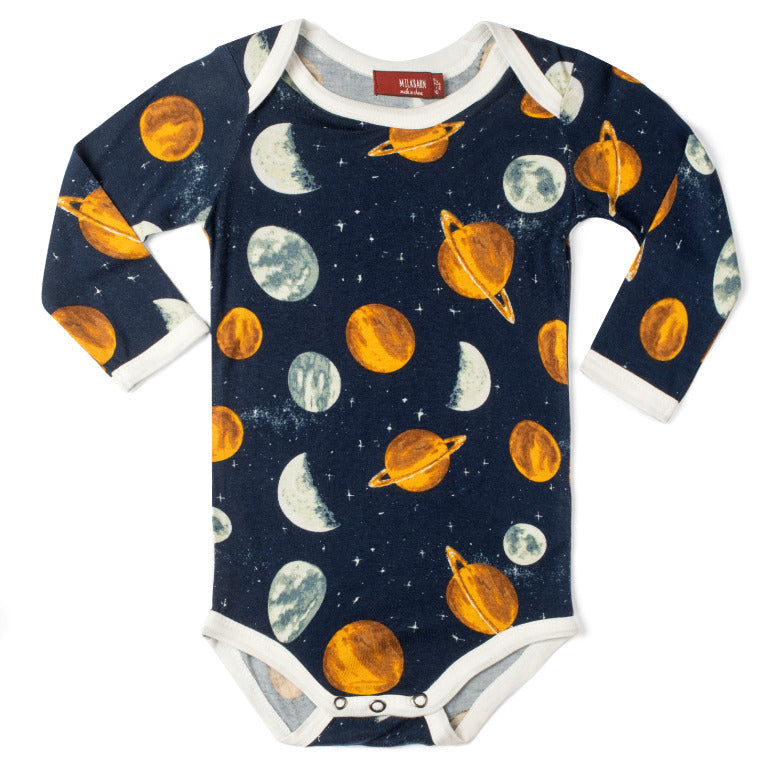 PLANETS BAMBOO L/S ONESIE - Kingfisher Road - Online Boutique