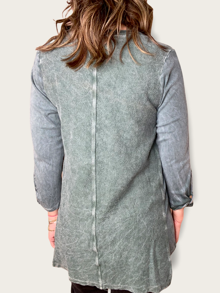 3/4 SLEEVE V-NECK TUNIC - Kingfisher Road - Online Boutique