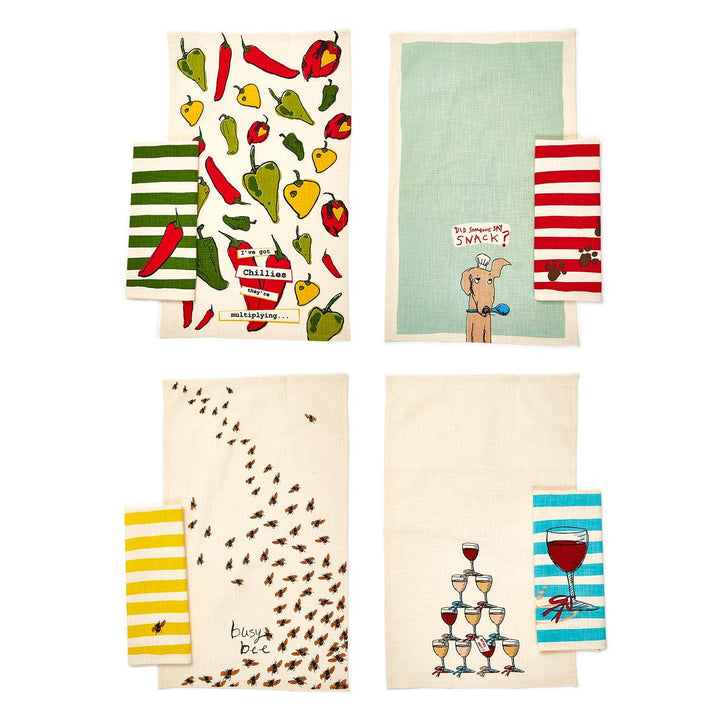 TEA TIME DISH TOWEL SET OF 2 - Kingfisher Road - Online Boutique