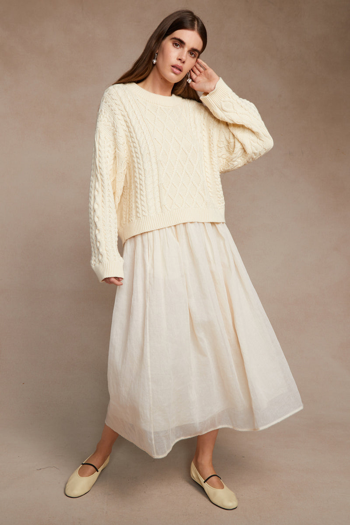 CAROLINE BALLET SKIRT-ANTIQUE WHITE - Kingfisher Road - Online Boutique