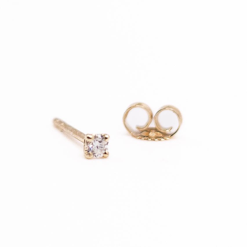 .045ct 14K DIAMOND SOLITAIRE STUD - Kingfisher Road - Online Boutique