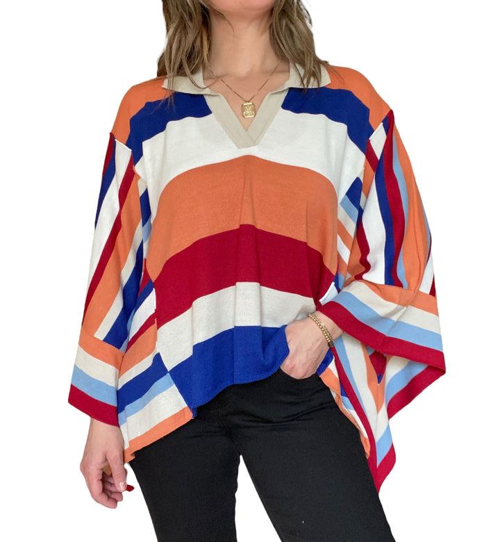 MULTI CHAK CHEL POLO PONCHO - Kingfisher Road - Online Boutique