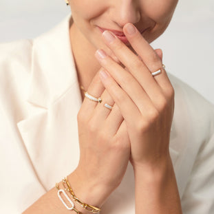 PAVE DOME RING-GOLD - Kingfisher Road - Online Boutique