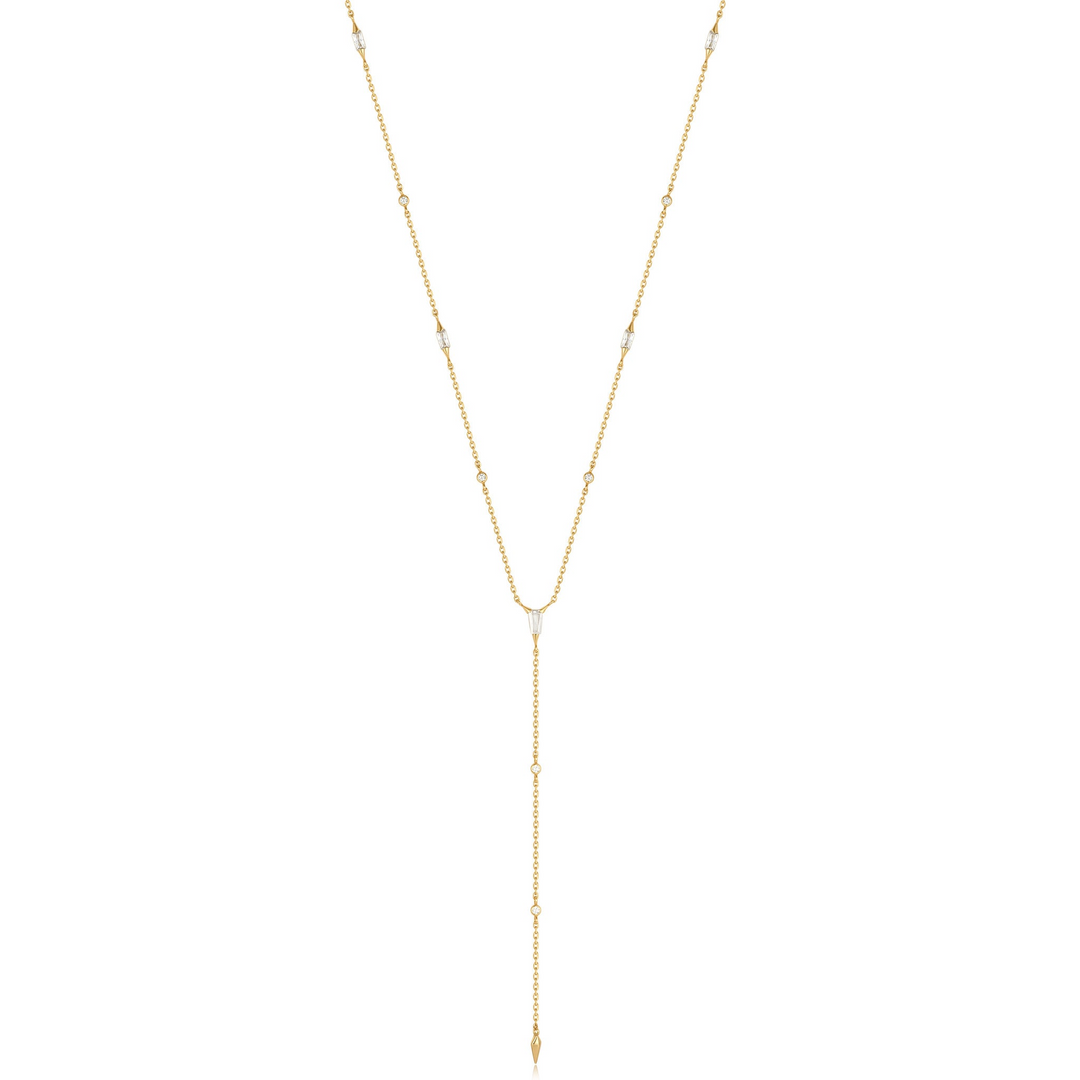 SPARKLE POINT Y NECKLACE-GOLD - Kingfisher Road - Online Boutique