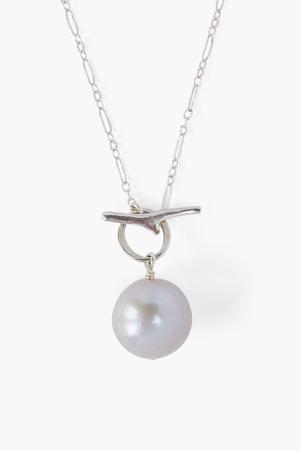 FRESHWATER PEARL NECKLACE-GREY PEARL - Kingfisher Road - Online Boutique