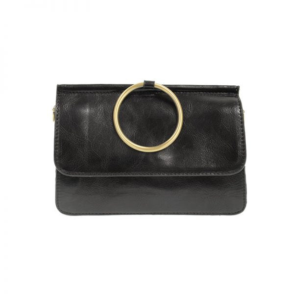 ARIA RING BAG GOLD HANDLE-BLACK - Kingfisher Road - Online Boutique